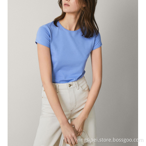 Wholesale High Quality women T-Shirt 100% cotton many colors Custom Plain t-shirt Logo Printed Black t shirtsHot ready stock